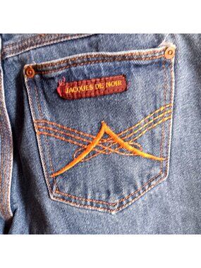 True Vintage Disco Bootcut Jeans 36x31 1970s DISCO HIPPY POCKET Denim Jeans